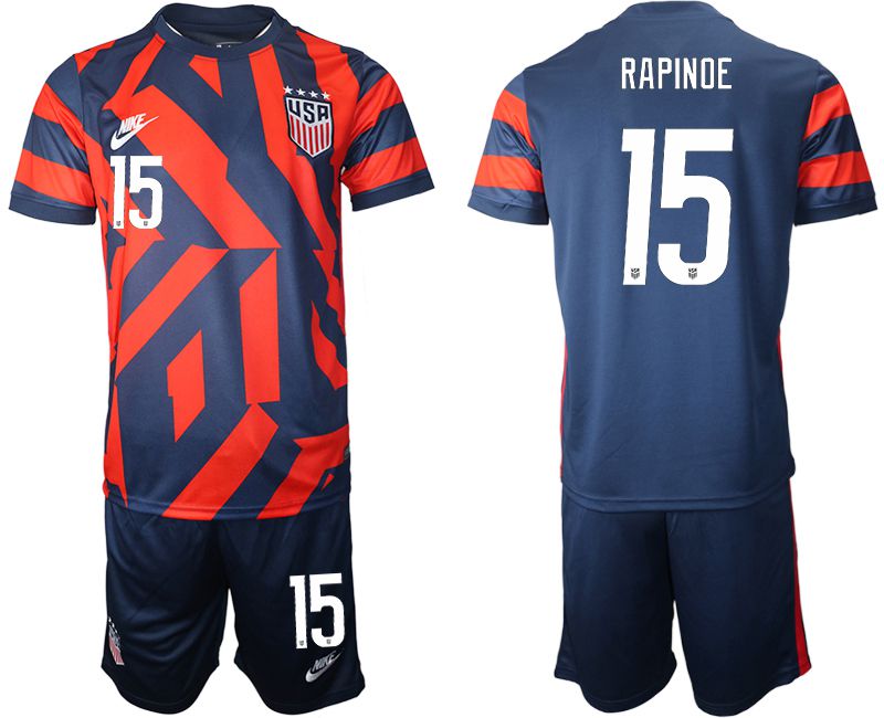 Men 2020-2021 National team United States away #15 blue Nike Soccer Jersey